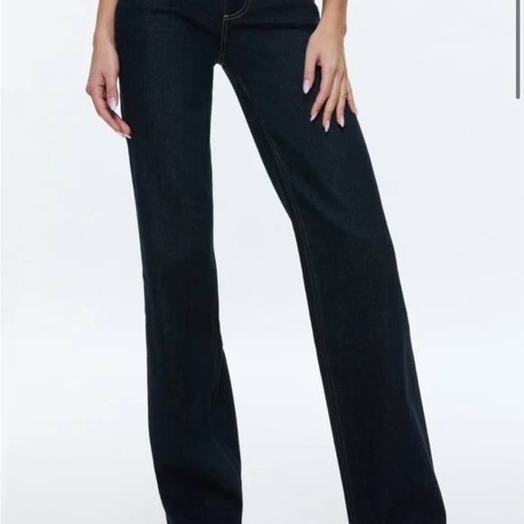 Alice + Olivia Bodie Dark Rinse Jeans, low rise, full length, perfect bootcut. - Picture 4 of 10